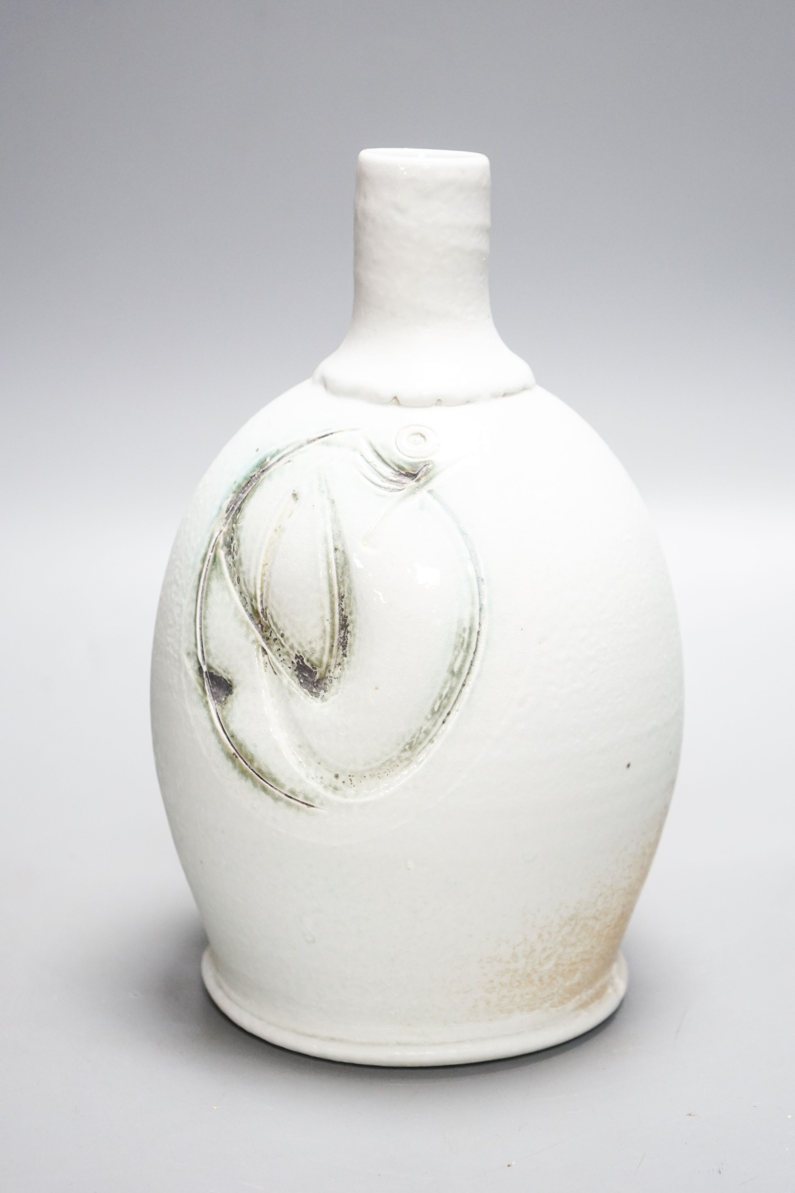 Jack Doherty (b.1948), an incised bottle vase 26cm